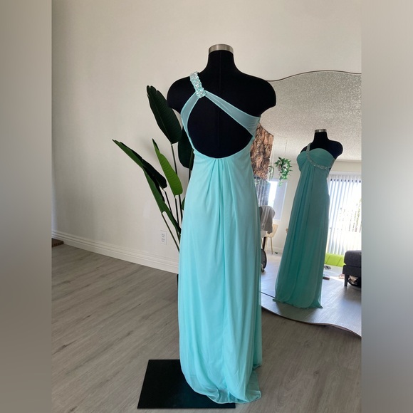 Mint Jeweled Prom Dress - Picture 4 of 8